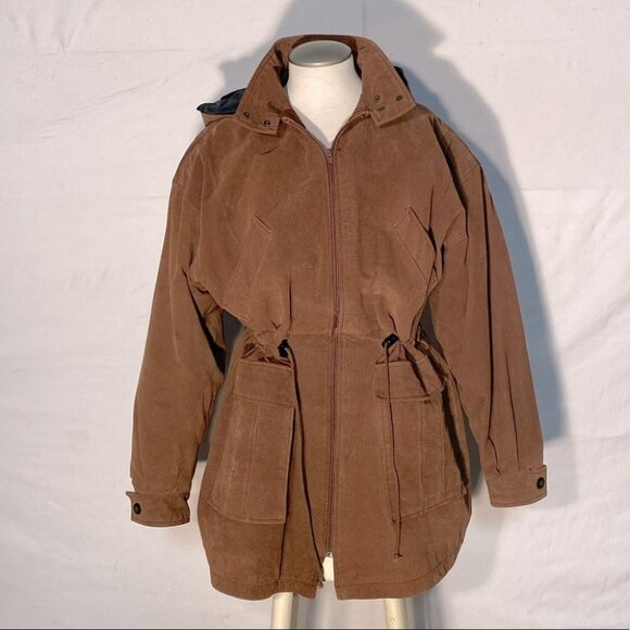 Vintage Cosa Nova Long Brown Leather Coat L - Picture 3 of 16